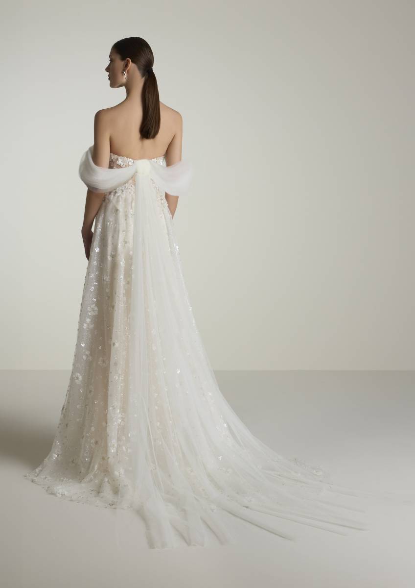 robe de mariée fluide tulle paillettée Martigues