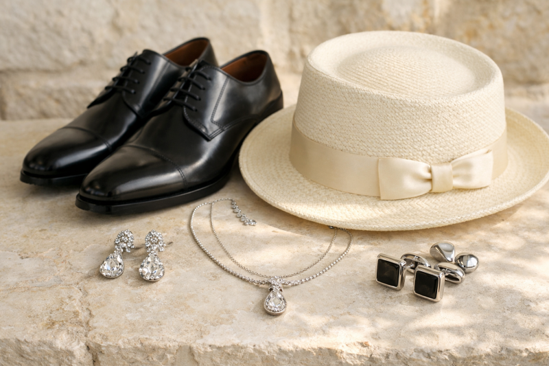 Accessoires mariage à Marseille : Chapeaux, chaussures de luxe et bijoux de Mariée chez Igilles