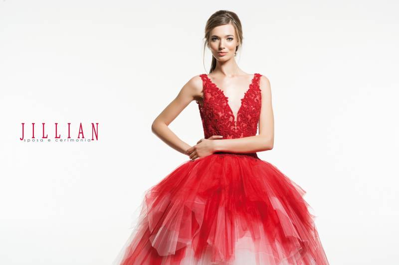 Robe de mariée rouge princesse outlet